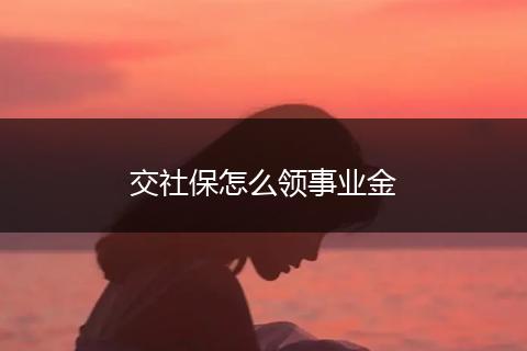 交社保怎么领事业金