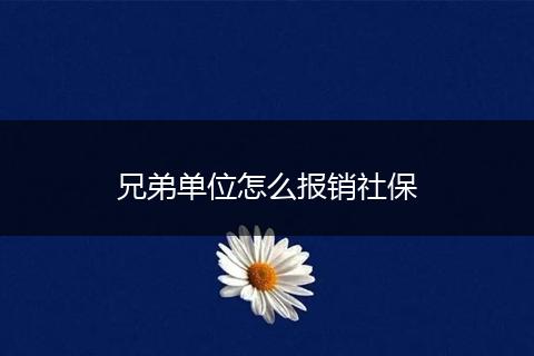 兄弟单位怎么报销社保