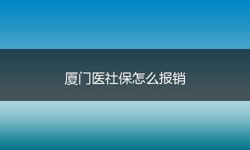 厦门医社保怎么报销