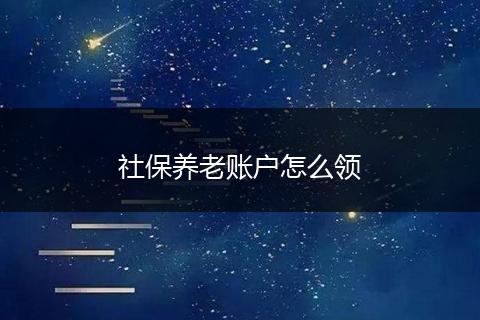 社保养老账户怎么领