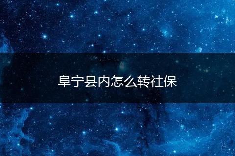 阜宁县内怎么转社保