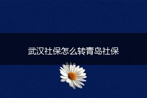 武汉社保怎么转青岛社保