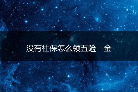没有社保怎么领五险一金