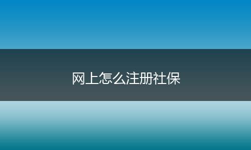 网上怎么注册社保