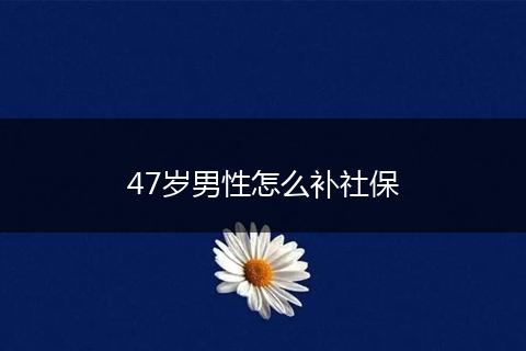 47岁男性怎么补社保