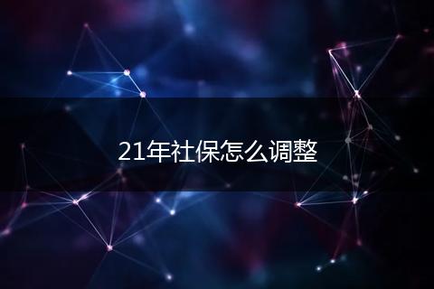21年社保怎么调整