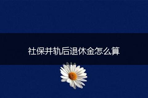 社保并轨后退休金怎么算