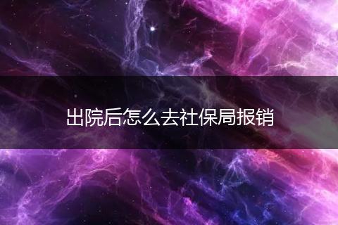 出院后怎么去社保局报销