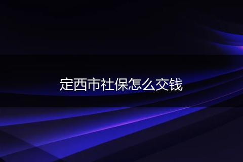 定西市社保怎么交钱