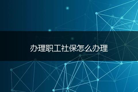 办理职工社保怎么办理