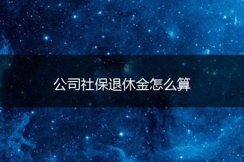 公司社保退休金怎么算