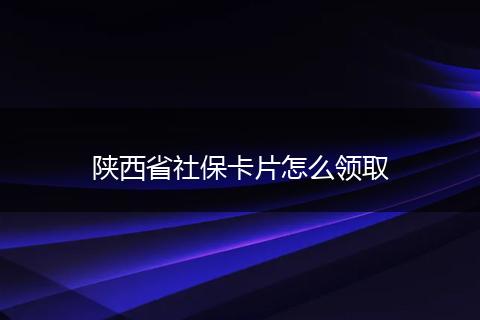 陕西省社保卡片怎么领取