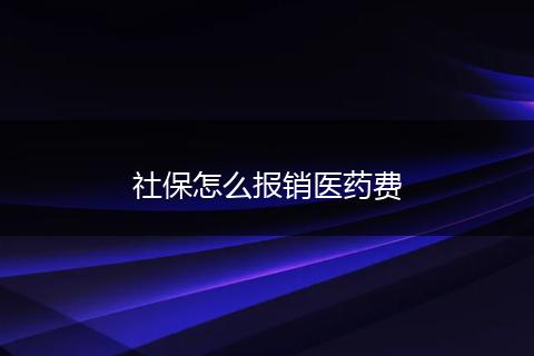 社保怎么报销医药费