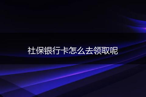 社保银行卡怎么去领取呢