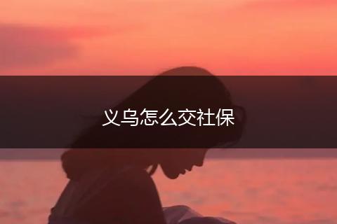 义乌怎么交社保