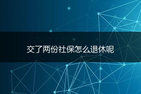 交了两份社保怎么退休呢