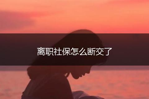 离职社保怎么断交了