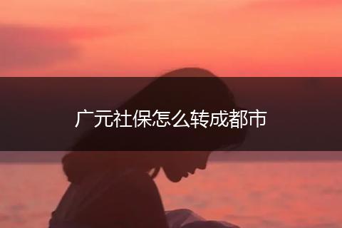 广元社保怎么转成都市