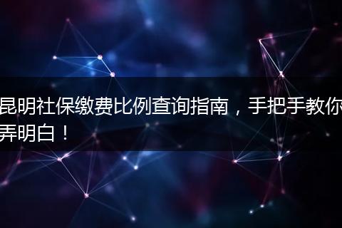 昆明社保缴费比例查询指南，手把手教你弄明白！