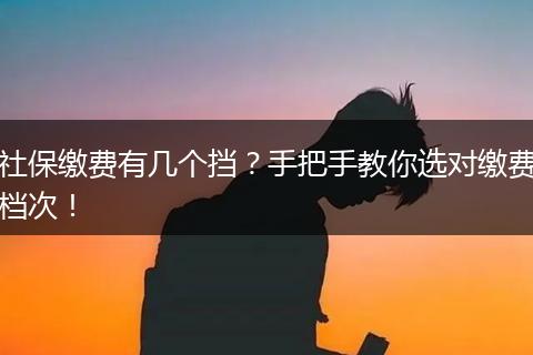 社保缴费有几个挡？手把手教你选对缴费档次！