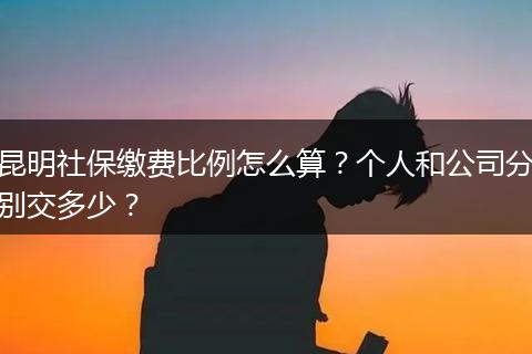 昆明社保缴费比例怎么算？个人和公司分别交多少？