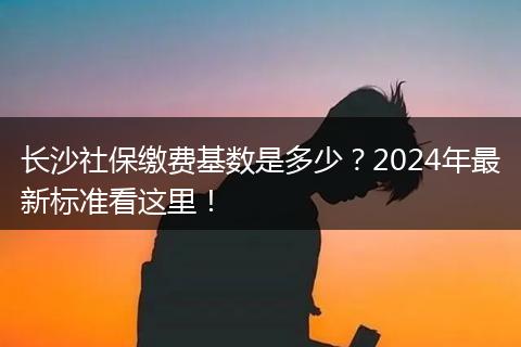 长沙社保缴费基数是多少？2024年最新标准看这里！