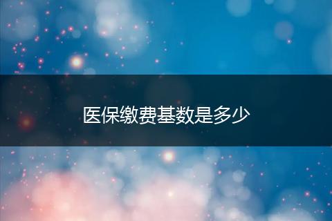 医保缴费基数是多少