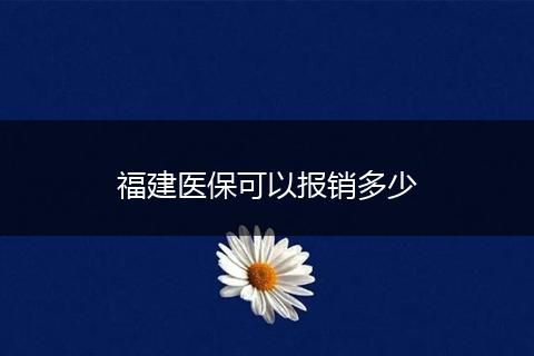 福建医保可以报销多少