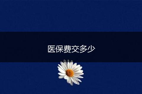 医保费交多少
