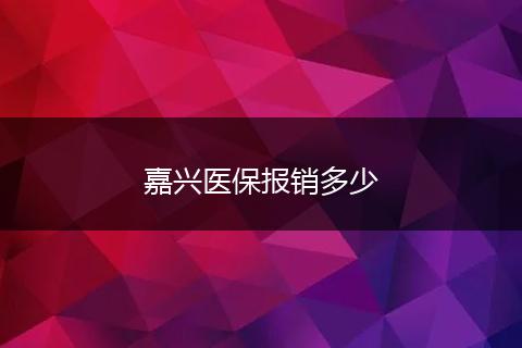 嘉兴医保报销多少