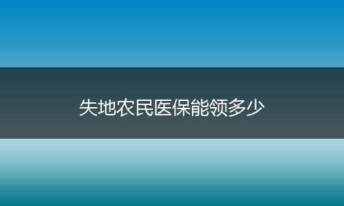 失地农民医保能领多少