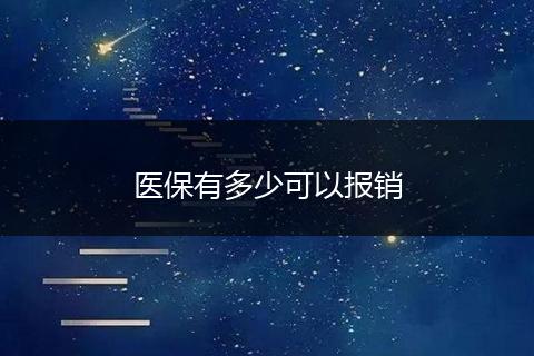 医保有多少可以报销