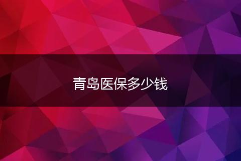 青岛医保多少钱