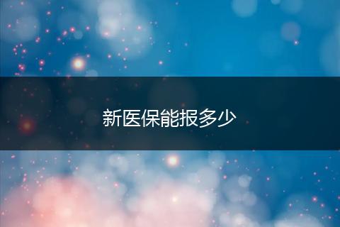新医保能报多少