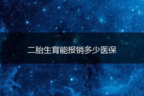 二胎生育能报销多少医保
