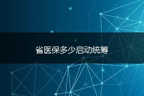 省医保多少启动统筹