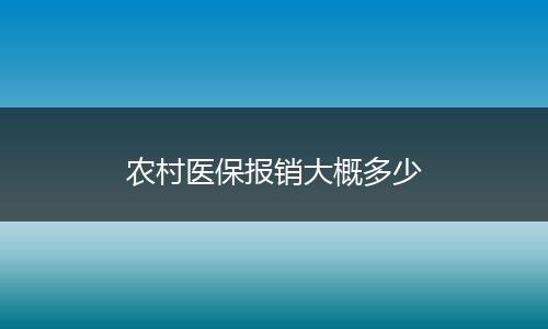 农村医保报销大概多少