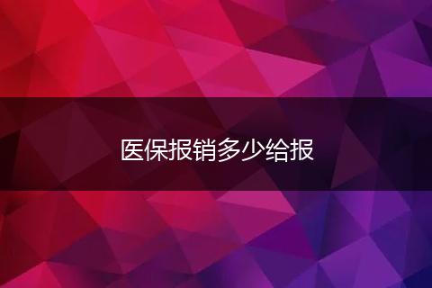 医保报销多少给报