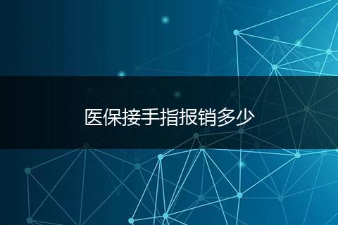 医保接手指报销多少