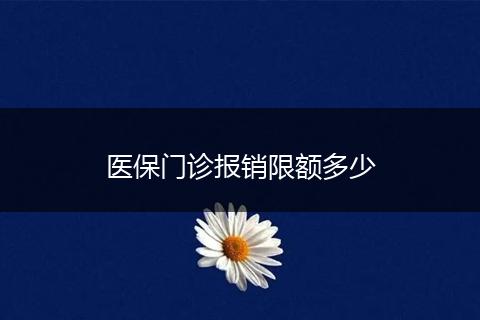 医保门诊报销限额多少
