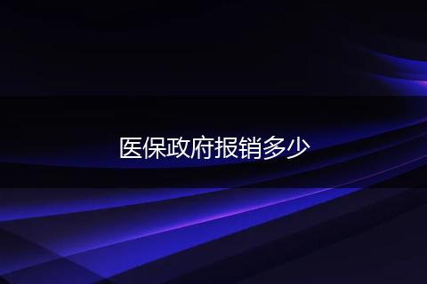 医保政府报销多少