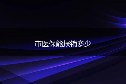 市医保能报销多少