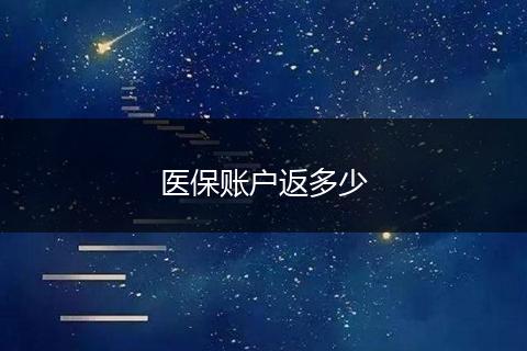 医保账户返多少