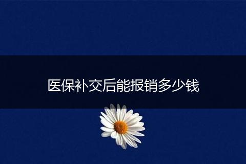 医保补交后能报销多少钱