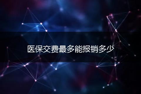 医保交费最多能报销多少