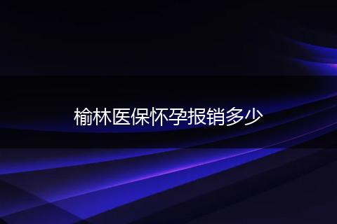 榆林医保怀孕报销多少
