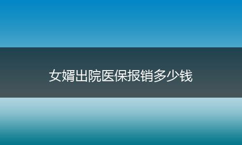 女婿出院医保报销多少钱