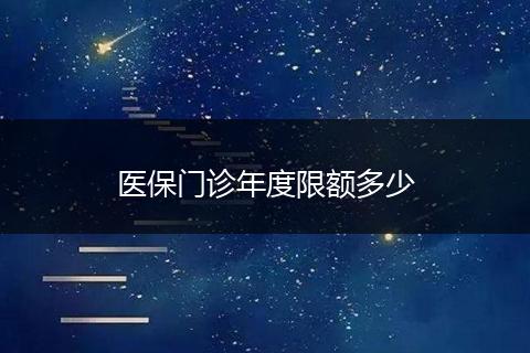 医保门诊年度限额多少