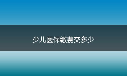少儿医保缴费交多少