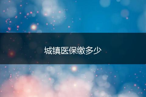 城镇医保缴多少